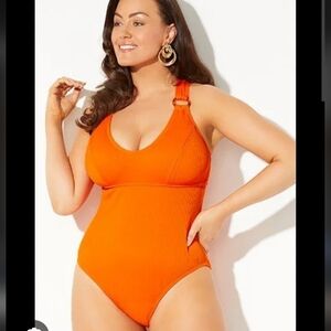 GabiFresh x Swimsuits for All Trendsetter Ribbed X-Back One Piece Swimsuit